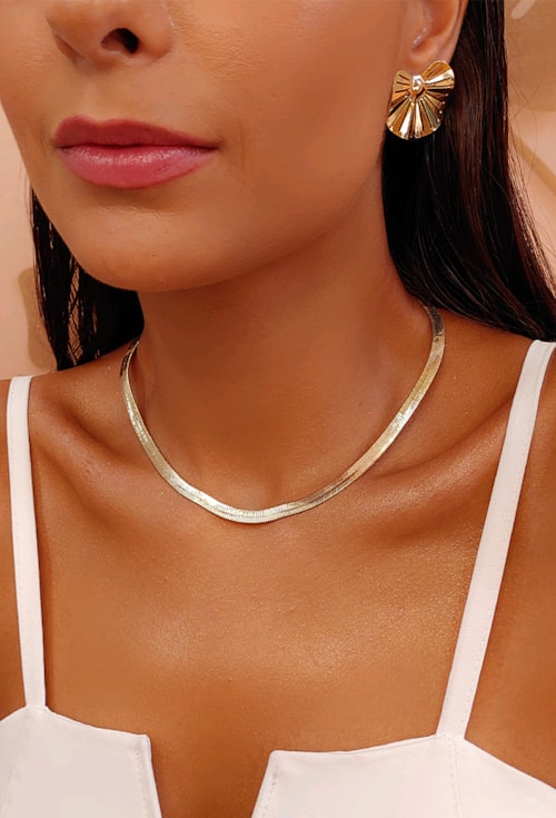 CHOKER EM FITA NO OURO CH116-O CHOKER EM FITA NO OURO CH116-O