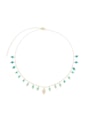 CHOKER JADE AMAZONITA E PÉROLA BARROCA CH093-O