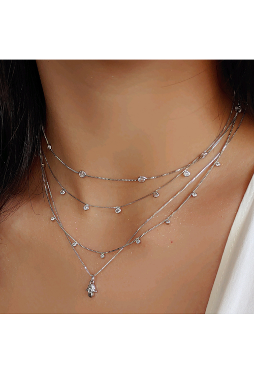 CHOKER MÃO DE FÁTIMA COM ZIRCÔNIA NO RÓDIO CH154-R