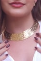 CHOKER MAXIMALISTA RÍGIDA TEXTURIZADA CH370-O