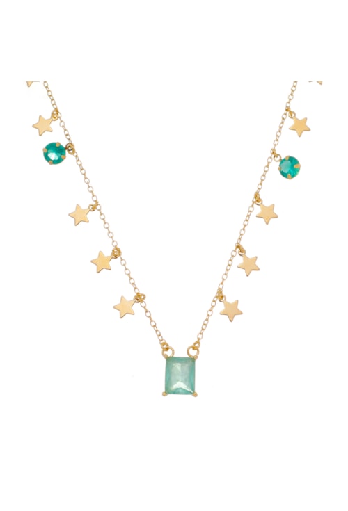 CHOKER MEDALHAS DE ESTRELA E PEDRA FUSION RETANGULAR VERDE PARAÍBA CH040-O CHOKER MEDALHAS DE ESTRELA E PEDRA FUSION RETANGULAR VERDE PARAÍBA CH040-O