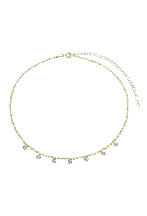 CHOKER MINI MEDALHAS COM CRISTAIS CITRINO CH231-O