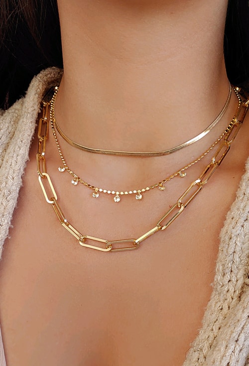 CHOKER MINI MEDALHAS COM CRISTAIS CITRINO CH231-O