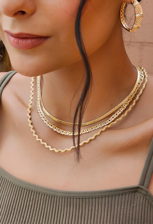CHOKER MINIMALISTA DE FITA NO OURO CH267-O
