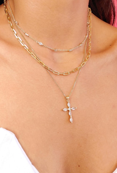 CHOKER NAVETES CRISTAIS NO OURO CH132-O