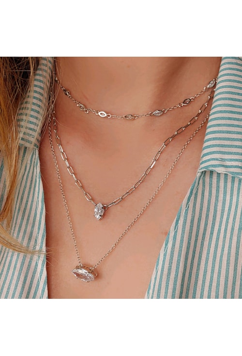 CHOKER NAVETES CRISTAIS NO RÓDIO CH132-R