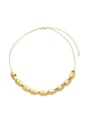 CHOKER ORGÂNICA MARTELADA NO OURO CH369-O