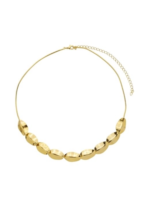 CHOKER ORGÂNICA MARTELADA NO OURO CH369-O