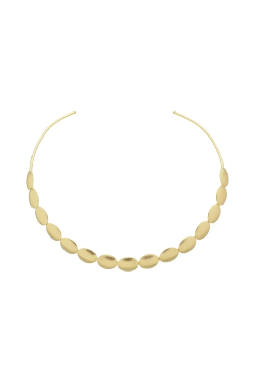 CHOKER OVAL DE ARO TEXTURIZADA NO OURO CH275-O