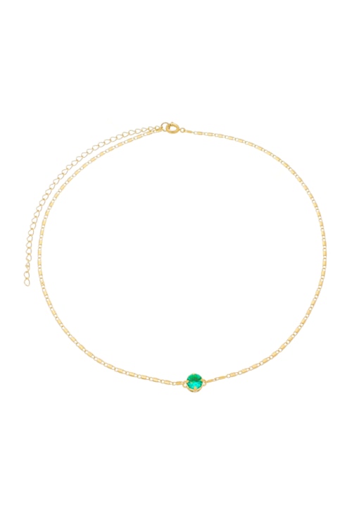 CHOKER PIASTRINE COM CRISTAL TURMALINA CH133-O