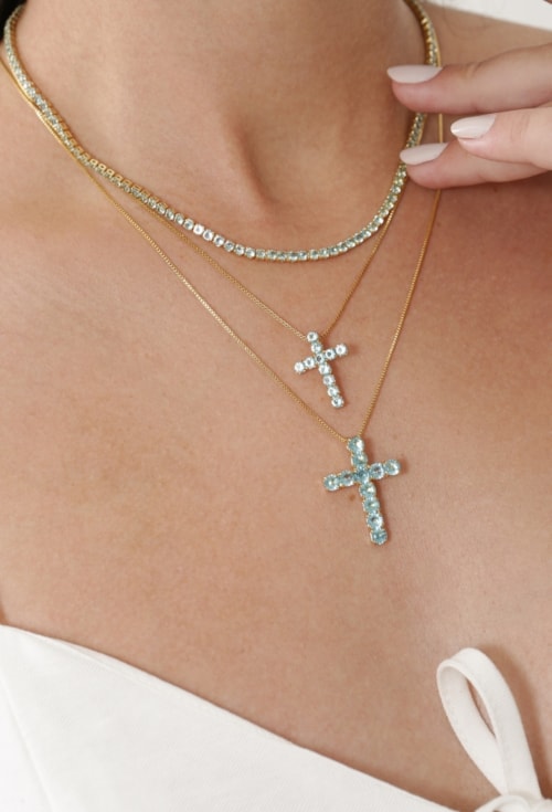 CHOKER RIVIERA AZUL PARAÍBA QUE NÃO VIRA DE 2,5MM CH206-O