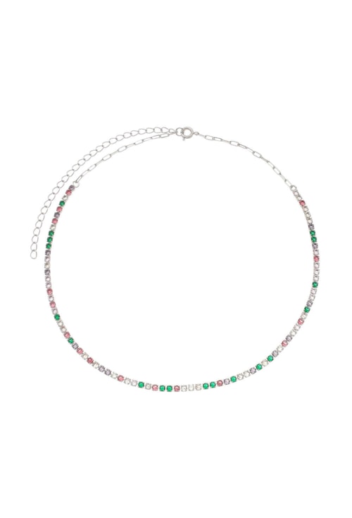 CHOKER RIVIERA DE ZIRCÔNIA RAINBOW NO RÓDIO DE 2,5MM CH103-R CHOKER RIVIERA DE ZIRCÔNIA RAINBOW NO RÓDIO DE 2,5MM CH103-R