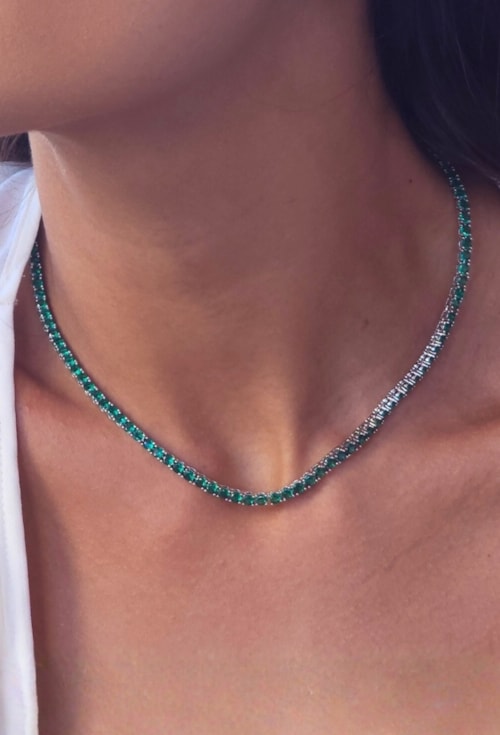 CHOKER RIVIERA ESMERALDA RÓDIO CH387-R