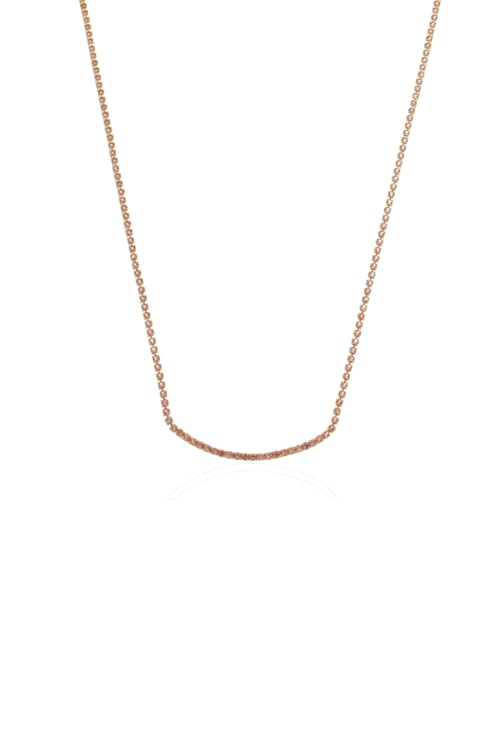 CHOKER RIVIERA QUE NÃO VIRA 2MM KUNZITA NO OURO CH332-O