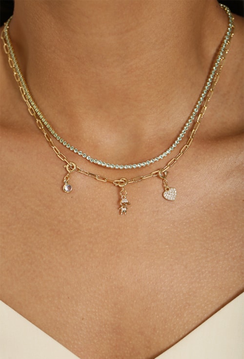 CHOKER RIVIERA QUE NÃO VIRA 2MM TURMALINA NO OURO CH332-O CHOKER RIVIERA QUE NÃO VIRA 2MM TURMALINA NO OURO CH332-O