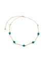CHOKER TUBO BOLA TURQUESA NATURAL CH342-O