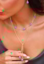 CHOKER TUBO BOLA TURQUESA NATURAL CH342-O