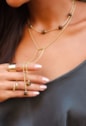 CHOKER TUBO COM BOLA OLHO DE TIGRE CH346-O