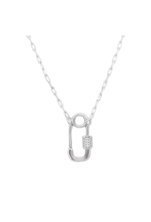 COLAR ALFINETE COM ZIRCÔNIAS NO RÓDIO CO197-R COLAR ALFINETE COM ZIRCÔNIAS NO RÓDIO CO197-R