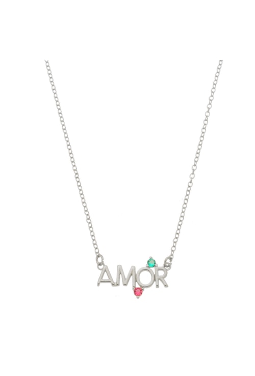 COLAR AMOR COM ZIRCÔNIAS NO RÓDIO CO408-R