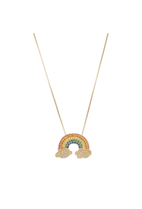 COLAR ARCO-ÍRIS COM ZIRCÔNIAS COLORS CO313-O