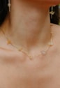 COLAR CASCALHO CITRINO NATURAL NO OURO CO754-O