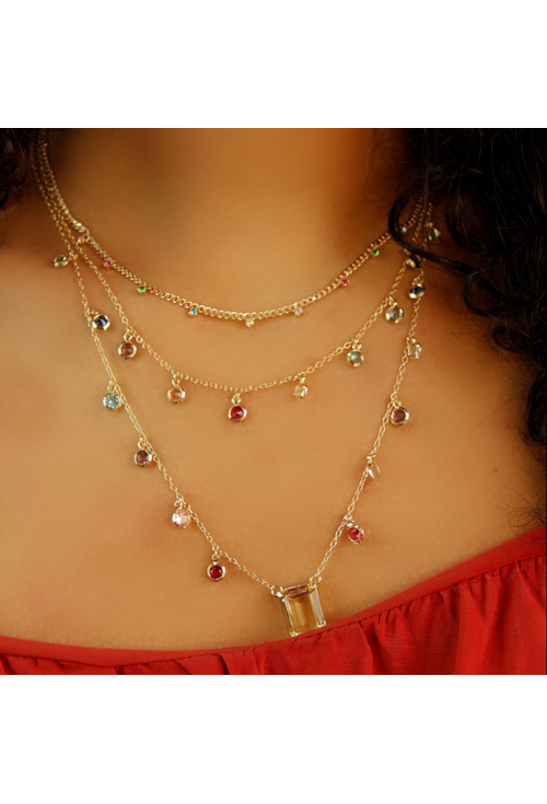 COLAR COLORS COM CRISTAL CITIRNO CO301-O
