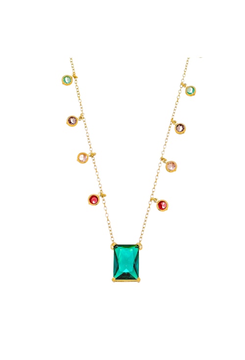 COLAR COLORS COM PEDRA TURMALINA CO301-O