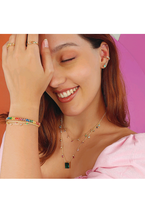 COLAR COLORS COM PEDRA TURMALINA CO301-O