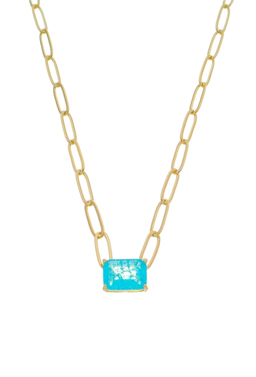 COLAR COM CRISTAL AZUL PARAÍBA RUTILADO CO511-O COLAR COM CRISTAL AZUL PARAÍBA RUTILADO CO511-O