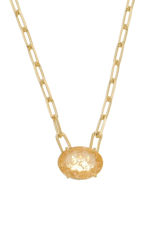 COLAR COM CRISTAL MORGANITA RUTILADA OVALCO535-O COLAR COM CRISTAL MORGANITA RUTILADA OVALCO535-O