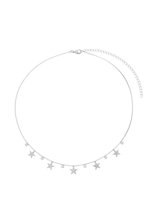 COLAR COM ESTRELAS E ZIRCÔNIAS CRISTAL CO341-R