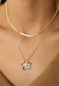 COLAR COM FLOR CRAVEJADA CO731-O