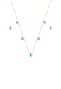 COLAR COM GOTAS TURMALINA BANHADO A OURO CJ207-O