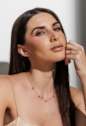 COLAR COM GOTAS TURMALINA BANHADO A OURO CJ207-O
