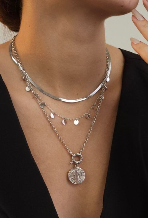COLAR COM MEDALHA DE SÃO BENTO CO355-R