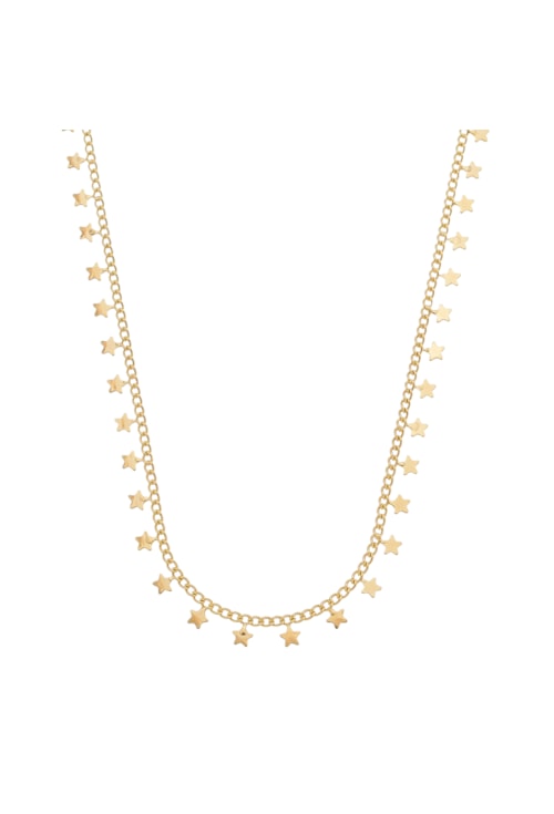 COLAR COM MEDALHAS DE ESTRELA NO OURO CO498-O COLAR COM MEDALHAS DE ESTRELA NO OURO CO498-O