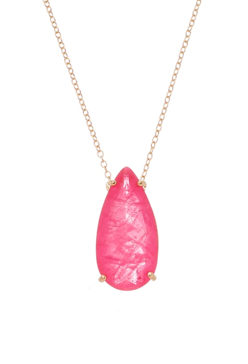 COLAR COM PEDRA FUSION GOTA PINK CO533-O