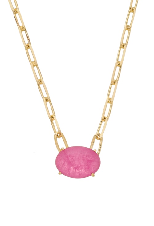 COLAR COM PEDRA PINK FUSION OVAL CO536-O