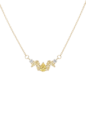 COLAR COM PEDRAS GOTA E NAVETE LEMON BANHADO A OURO 18K CO907-O