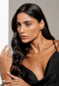 COLAR COM PEDRAS GOTA E NAVETE LEMON BANHADO A OURO 18K CO907-O