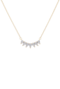 COLAR COM PEDRAS LAPIDADAS EM GOTA BANHADO A OURO CO909-O