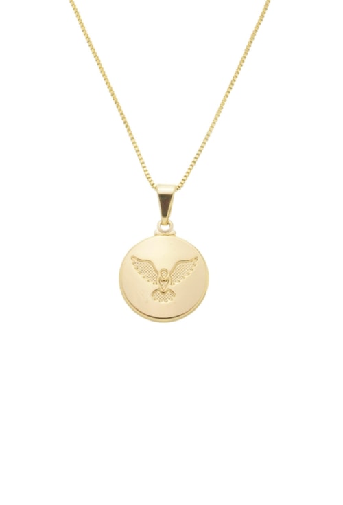 COLAR COM PINGENTE DE MEDALHA ESPÍRITO SANTO CO643-O COLAR COM PINGENTE DE MEDALHA ESPÍRITO SANTO CO643-O
