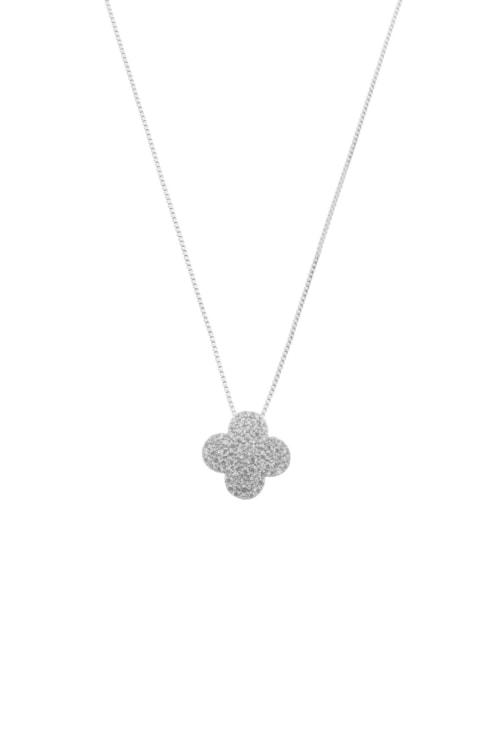COLAR COM PINGENTE DE TREVO CRAVEJADO NO RÓDIO CO701-R COLAR COM PINGENTE DE TREVO CRAVEJADO NO RÓDIO CO701-R