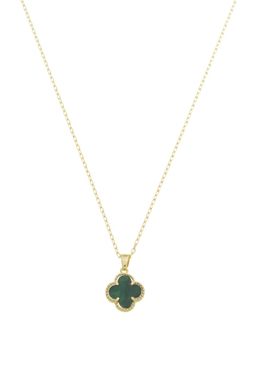 COLAR COM PINGENTE DE TREVO ESMERALDA CO703-O COLAR COM PINGENTE DE TREVO ESMERALDA CO703-O