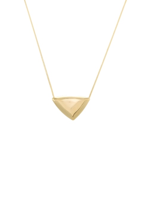 COLAR COM PINGENTE GEOMÉTRICO TRIANGULAR NO OURO CO711-O COLAR COM PINGENTE GEOMÉTRICO TRIANGULAR NO OURO CO711-O