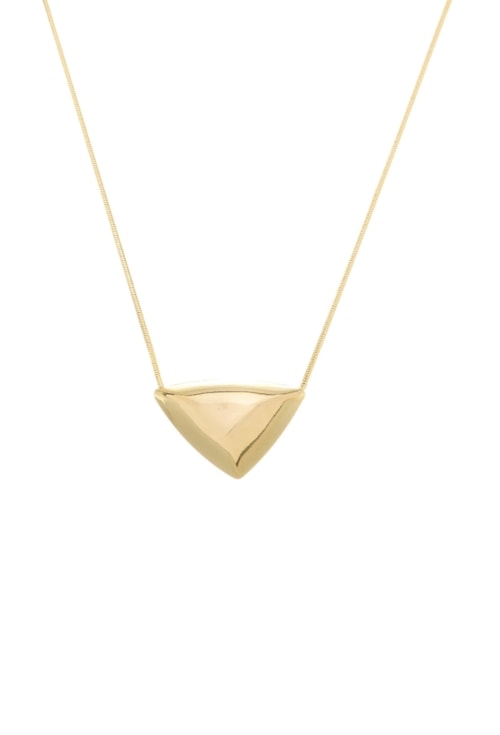 COLAR COM PINGENTE GEOMÉTRICO TRIANGULAR NO OURO G CO712-O