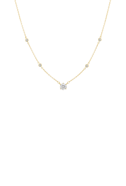COLAR COM PINGENTE REDONDO E PEDRAS CRISTAL BANHADO A OURO CO908-O