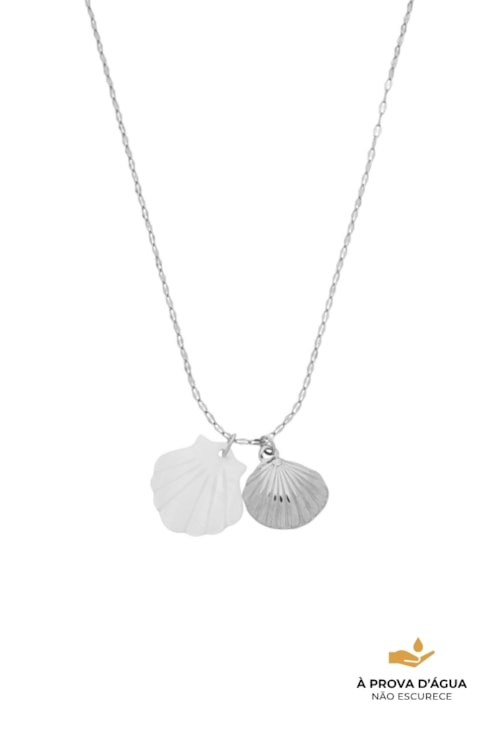 COLAR COM PINGENTES DE CONCHA DE MADREPÉROLA CO805-A