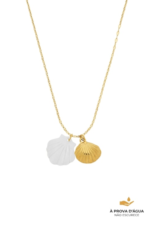 COLAR COM PINGENTES DE CONCHAS DE MADREPÉROLA CO805-AD
